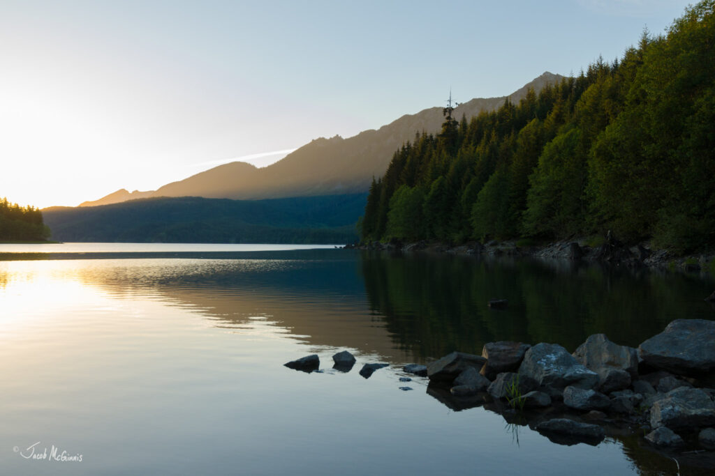 Sunset on Spada Lake, Sultan, Washington