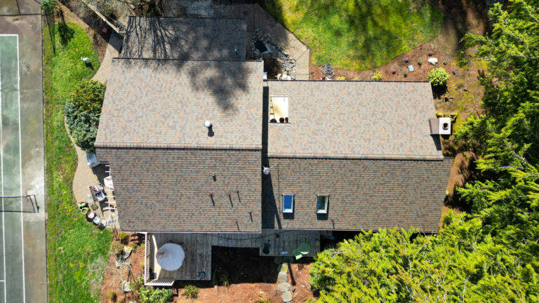 Overhead view of Home with Composite Asphalt Shingles Roof in Covington, Washington