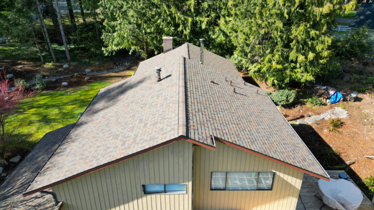 Close up view of Home with Composite Asphalt Shingles Roof in Covington, Washington