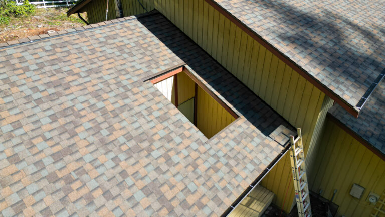 Close up view of Home with Composite Asphalt Shingles Roof in Covington, Washington