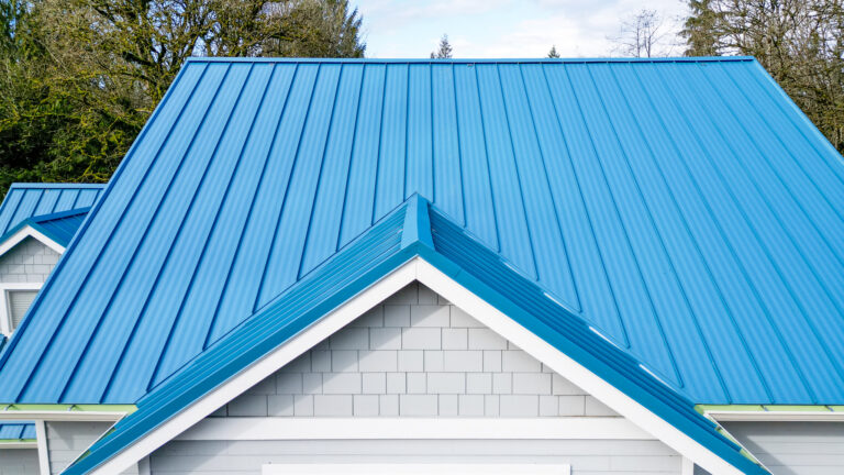 Close Up View from a New Metal Roof in Duvall, Washington