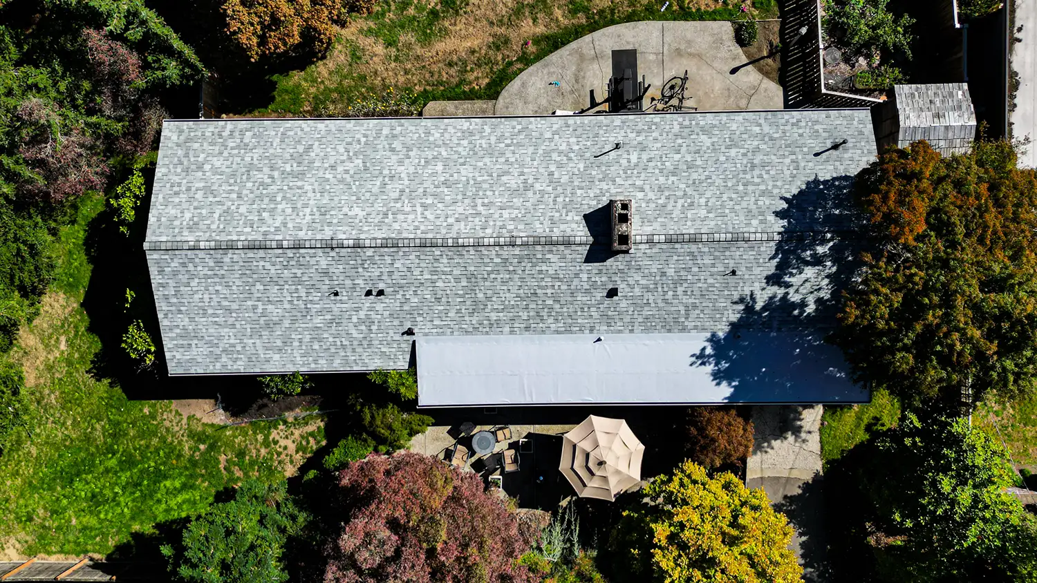 TPO Flat with Composite Asphalt Shingles Roof in Bellevue, Washington