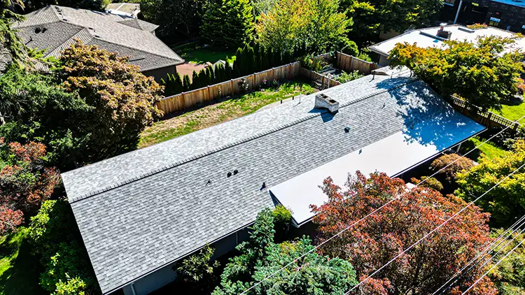 TPO Flat with Composite Asphalt Shingles in Bellevue, Washington